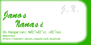 janos nanasi business card